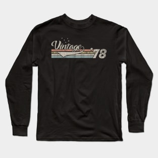 Vintage 1978 Design 42 Years Old 42nd birthday for Men Women Long Sleeve T-Shirt